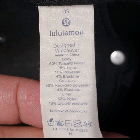 Lululemon One Size Strapback Gray Unisex Adjustable Sporty Baseball Cap Hat - Picture 9 of 11